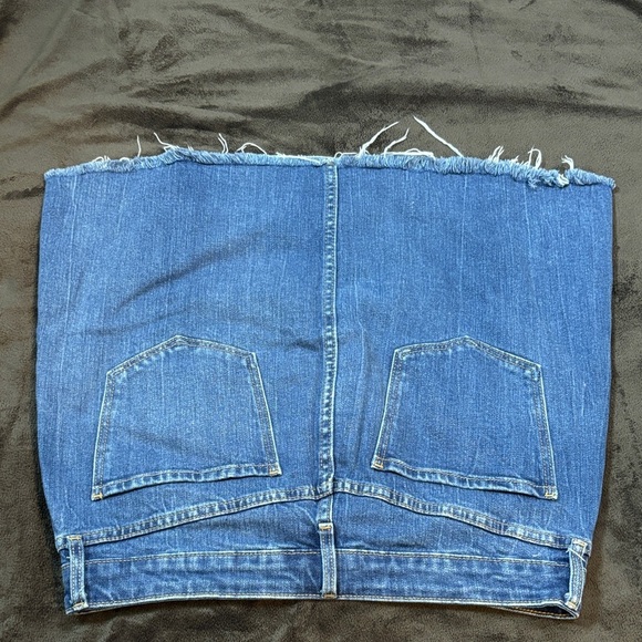Old Navy Frayed Hem Denim Mini Skirt - Blue - Picture 5 of 6